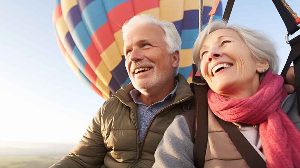 Enjoy a hot air balloon ride for this years anniversary