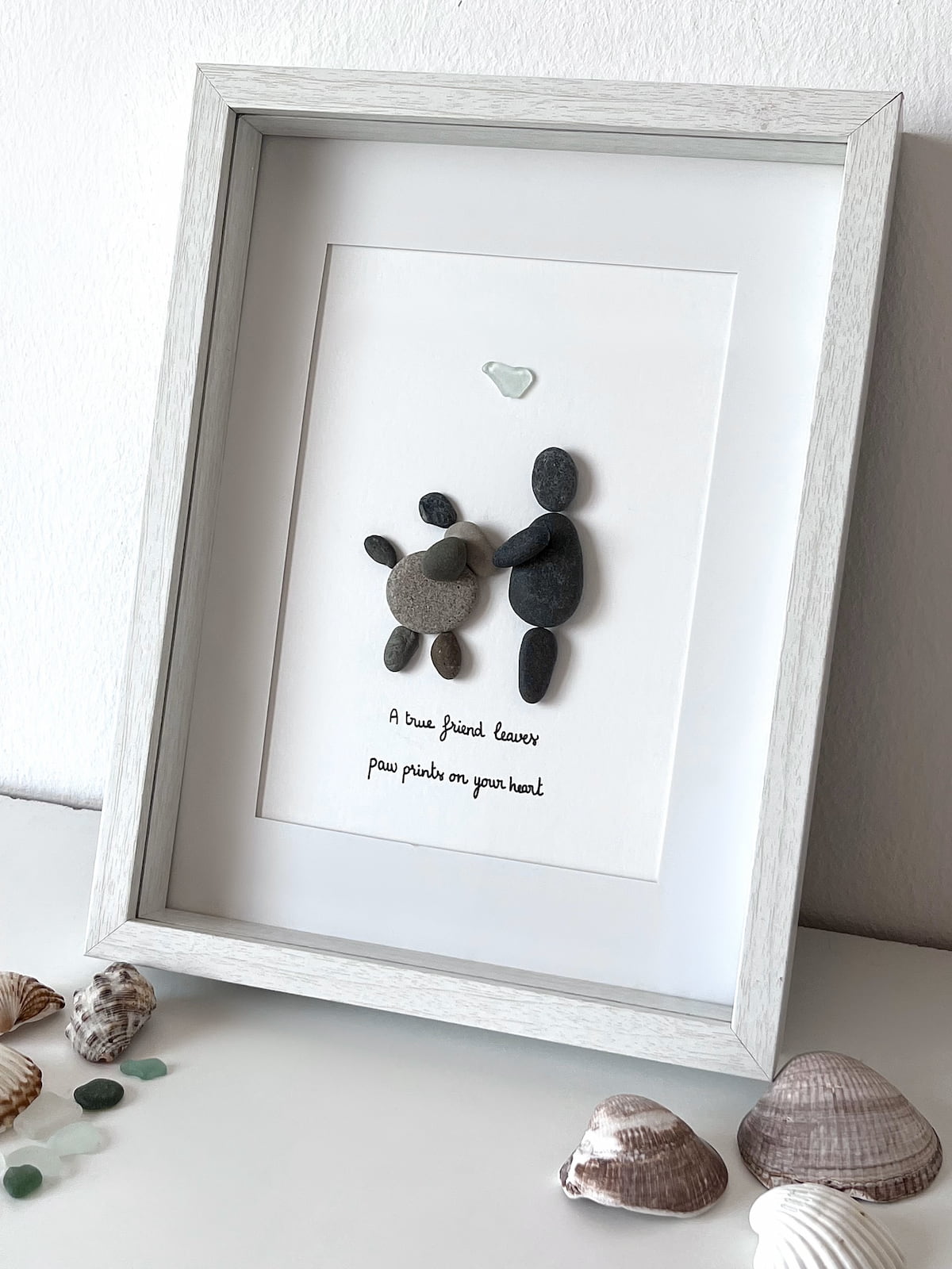 "You Had Me At Woof" - Personalized Pebble Picture Frame Gift