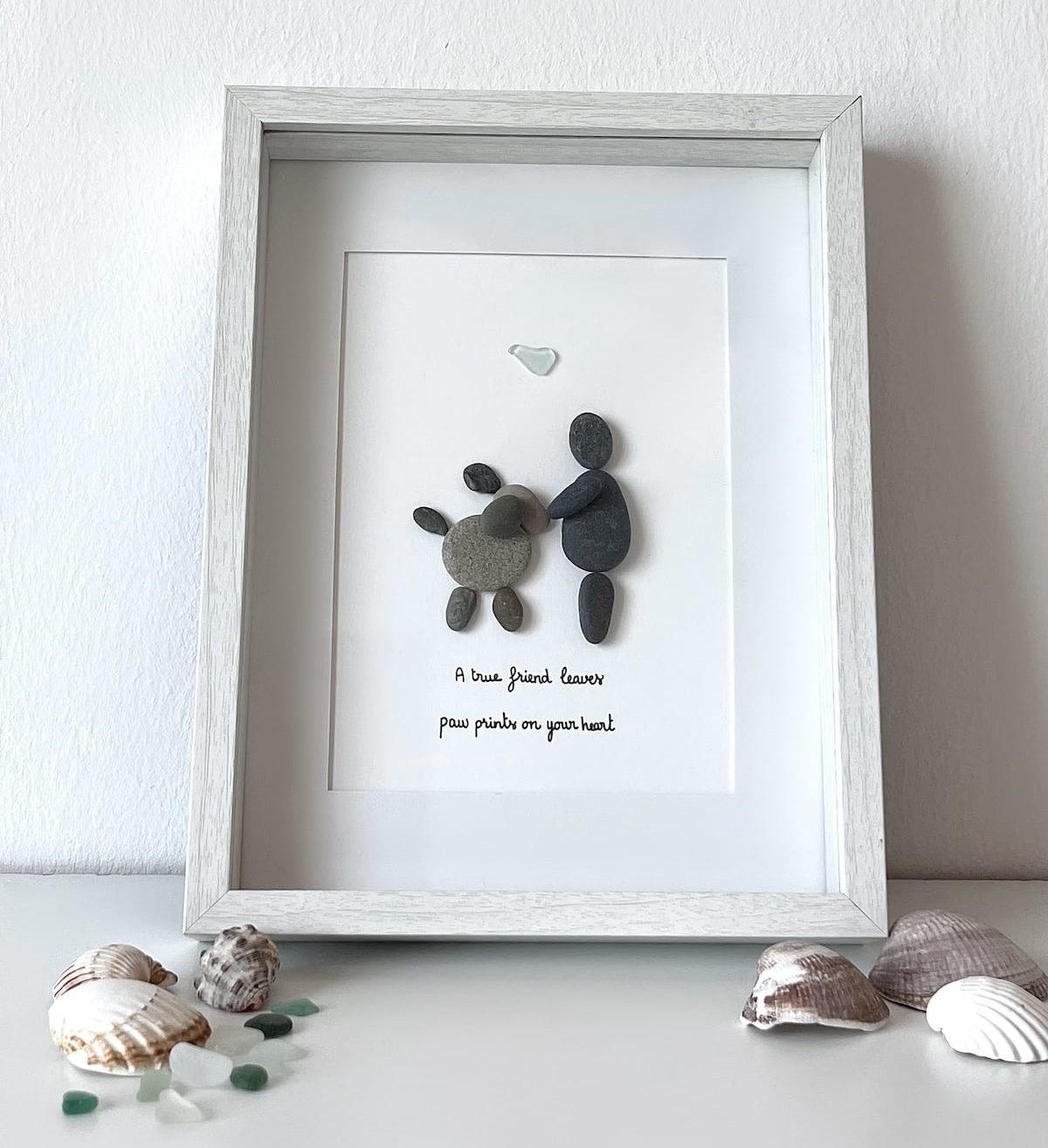 "You Had Me At Woof" - Personalized Pebble Picture Frame Gift