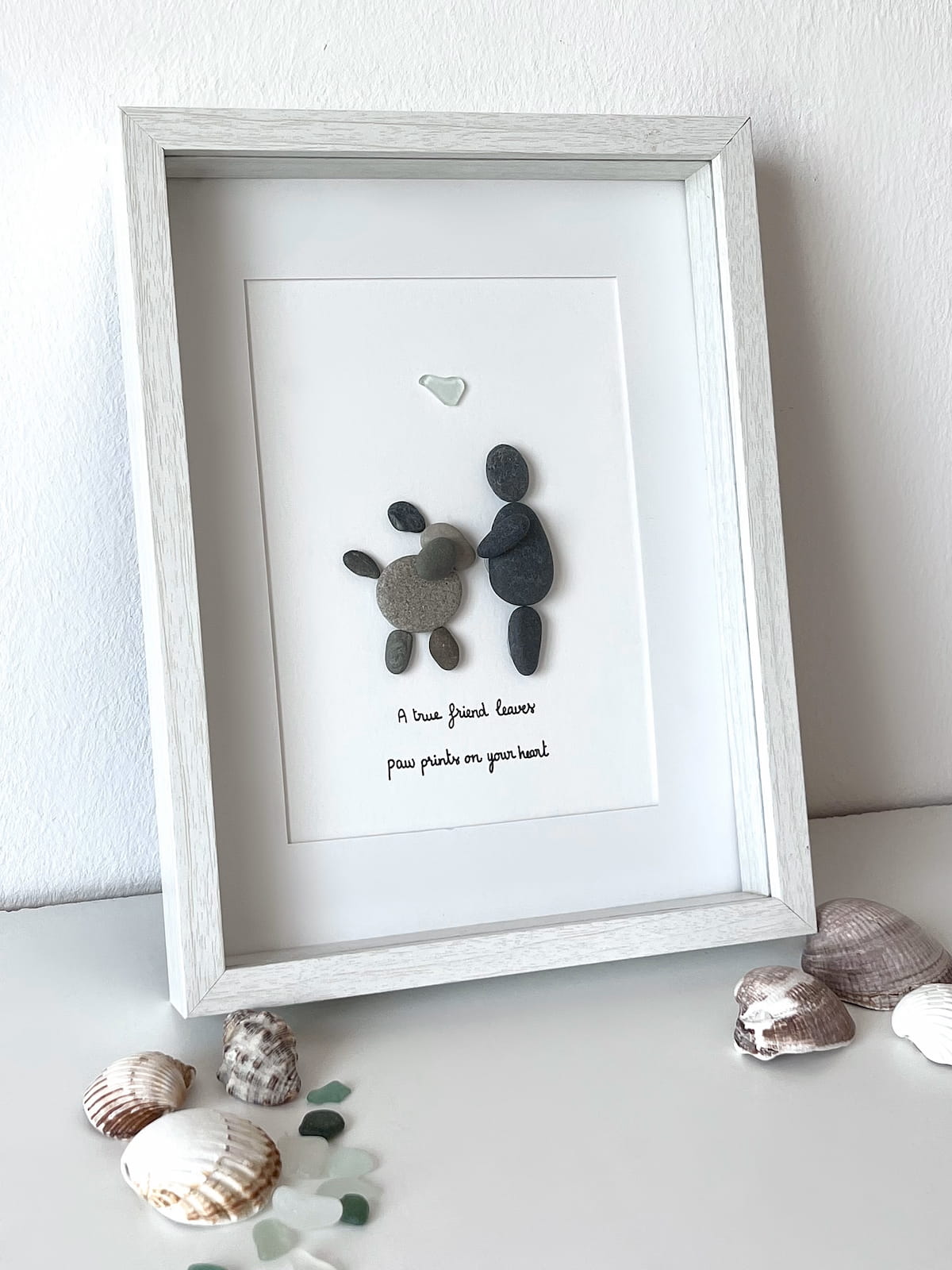 "You Had Me At Woof" - Personalized Pebble Picture Frame Gift