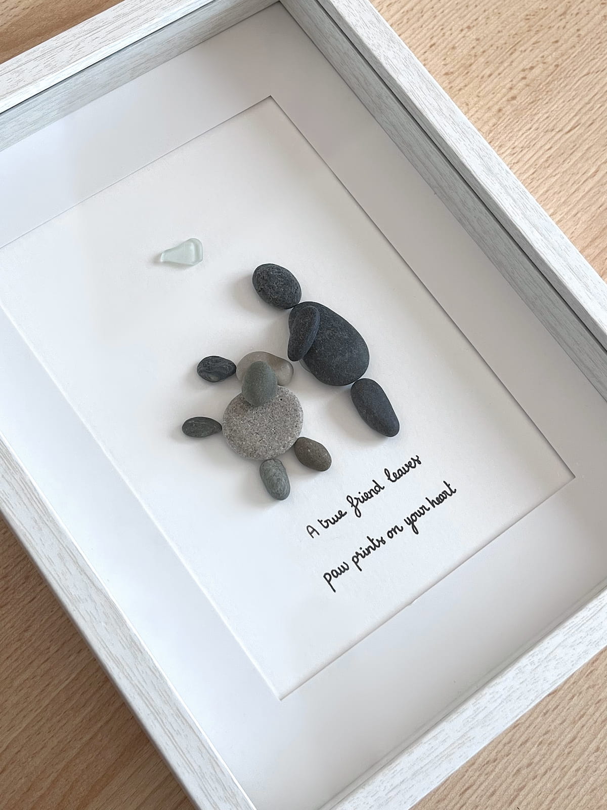"You Had Me At Woof" - Personalized Pebble Picture Frame Gift