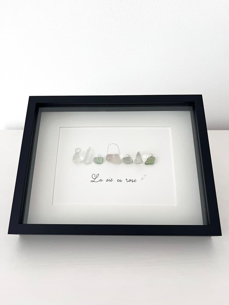 "Frascos de Perfume" - Regalo Personalizado de Cuadro de Cristal de Mar