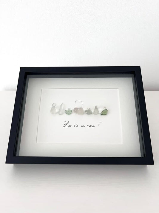 "Frascos de Perfume" - Regalo Personalizado de Cuadro de Cristal de Mar