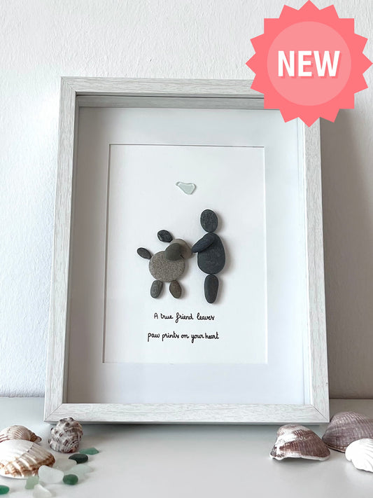 "You Had Me At Woof" - Personalized Pebble Picture Frame Gift