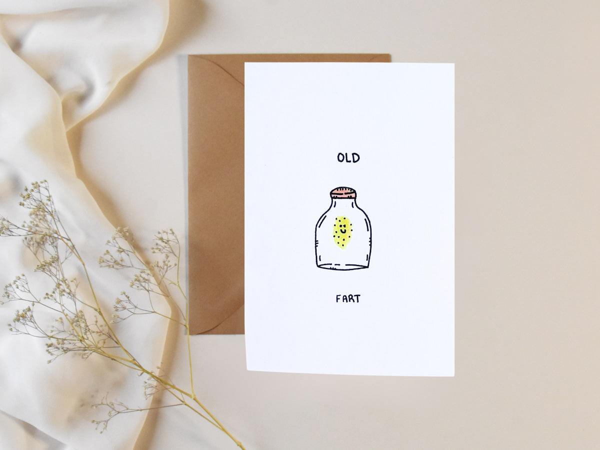 "You Old Fart" - Handmade Greeting Card
