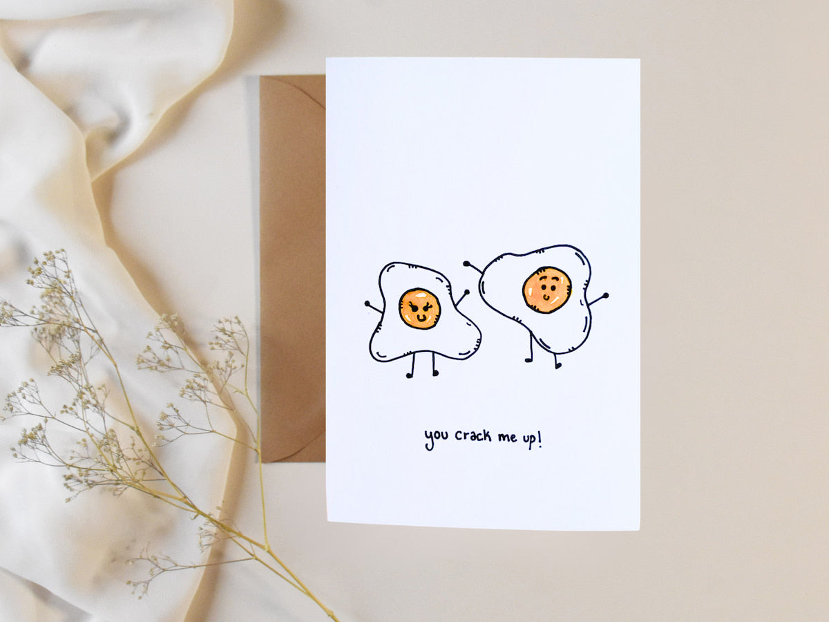 "You Crack Me Up" - Handmade Greeting Card