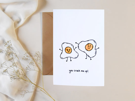 "You Crack Me Up" - Handmade Greeting Card