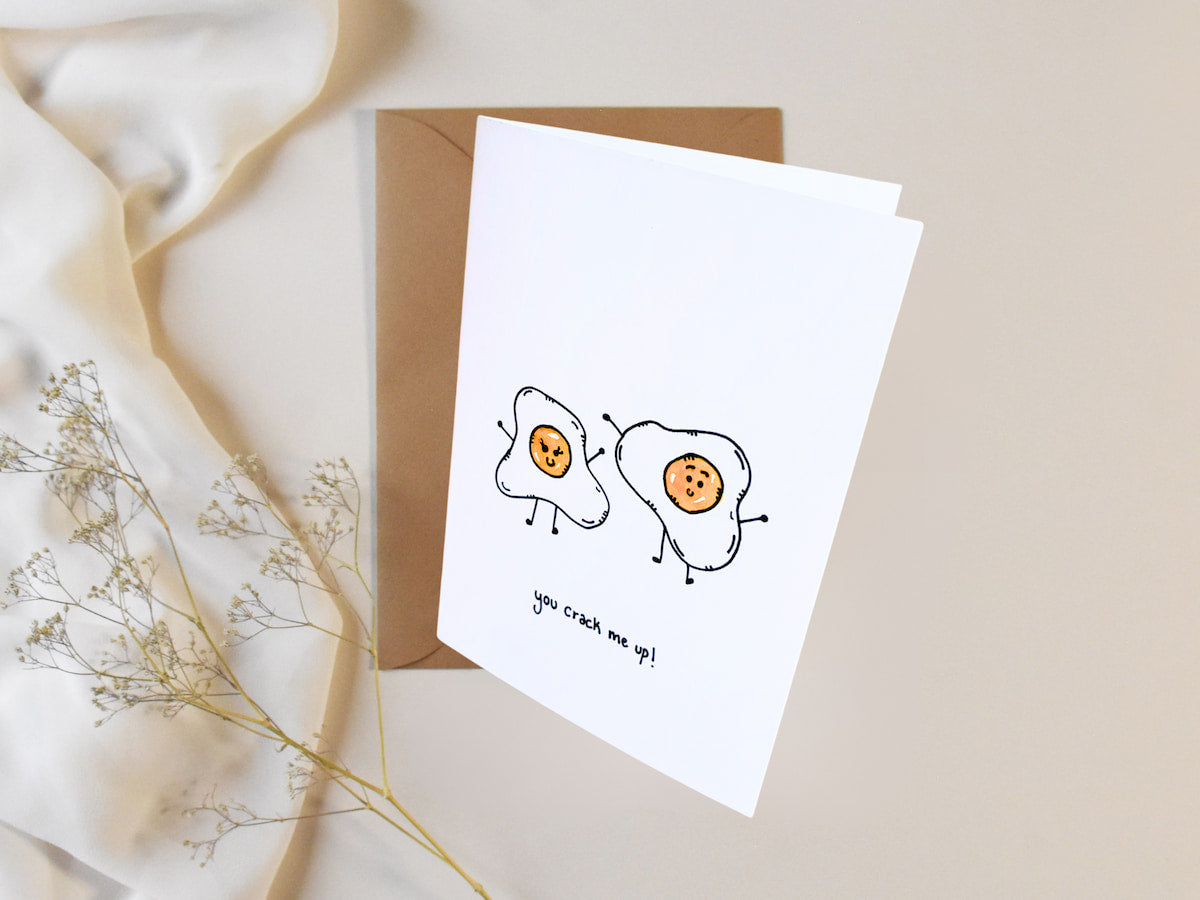 "You Crack Me Up" - Handmade Greeting Card
