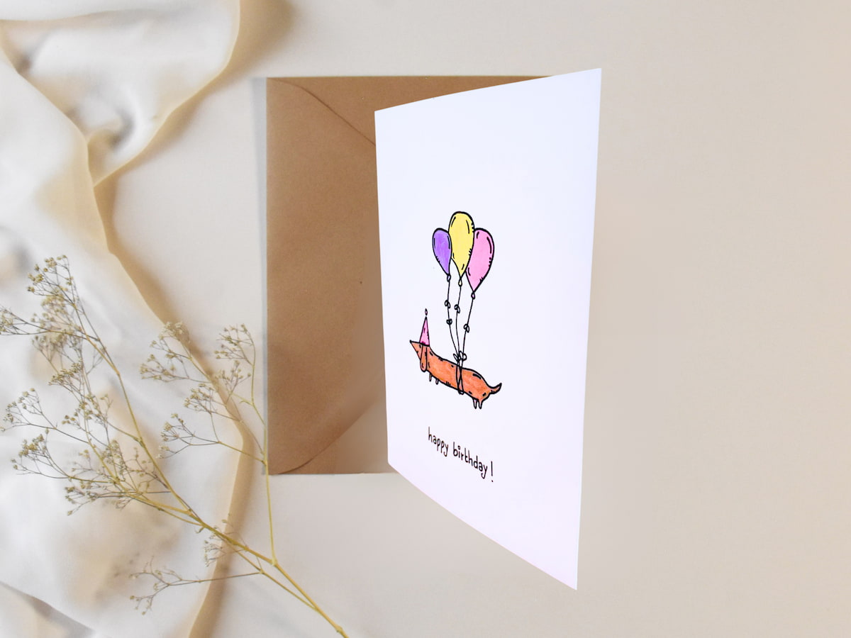 "Cheeky Sausage" - Handmade Birthday Card