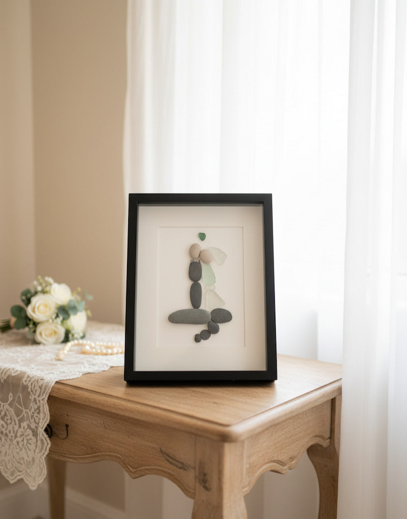 "Novios" - Marco de Fotos Personalizado Hecho a Mano