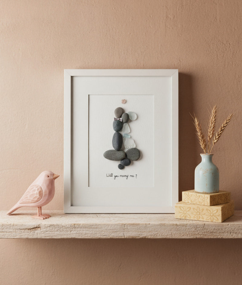 "Novios" - Marco de Fotos Personalizado Hecho a Mano