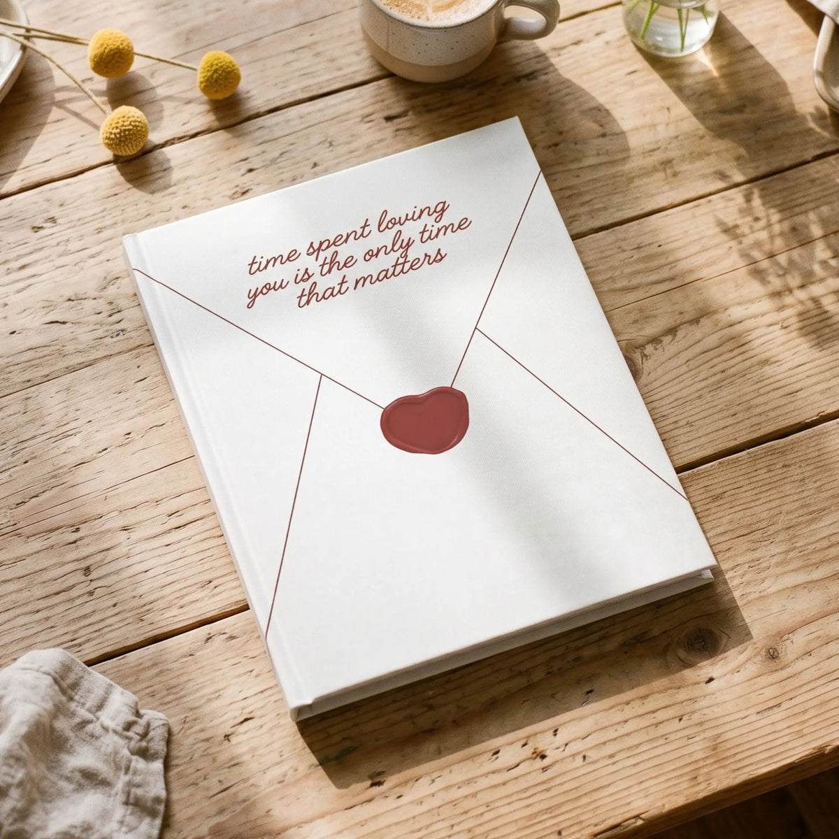 « Partagez votre histoire d'amour » - Livre photo personnalisé à couverture rigide
