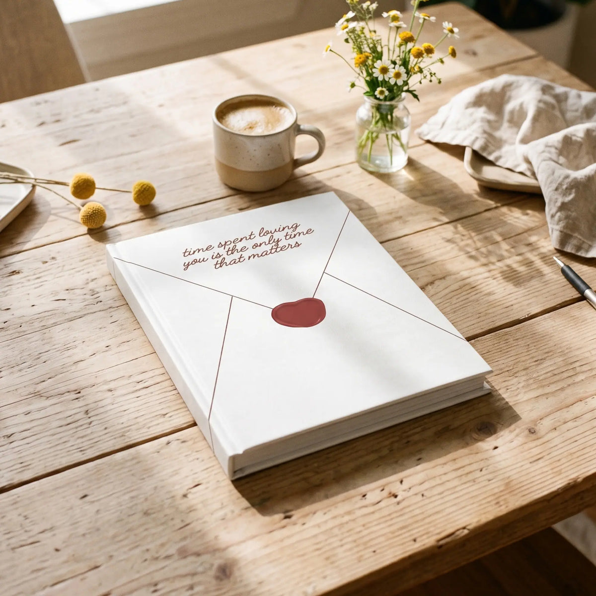 « Partagez votre histoire d'amour » - Livre photo personnalisé à couverture rigide