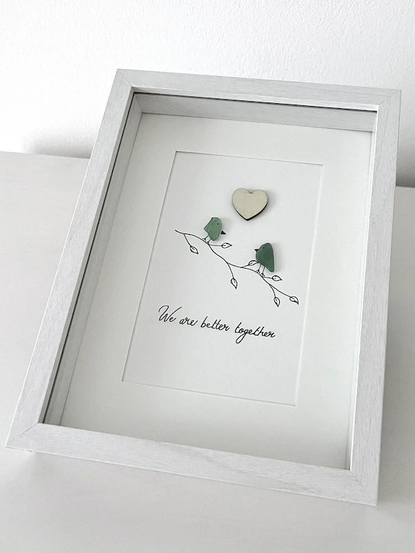 "Juntos Somos Mejores" - Regalo Personalizado de Cristal de Mar