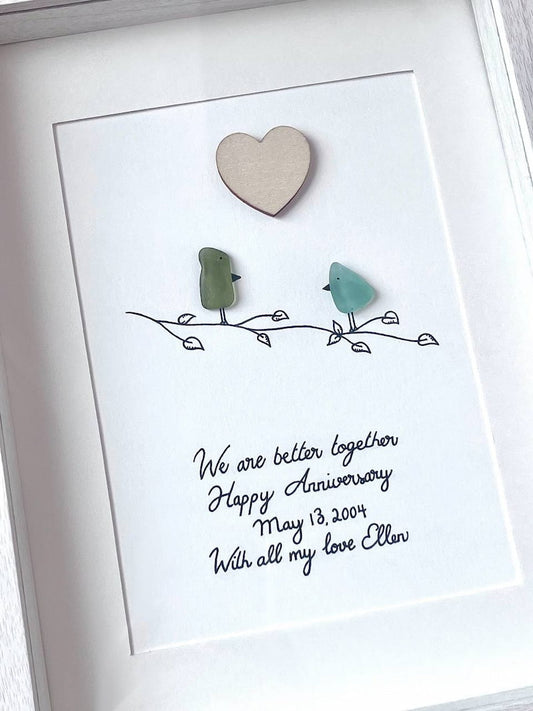 "Juntos Somos Mejores" - Regalo Personalizado de Cristal de Mar